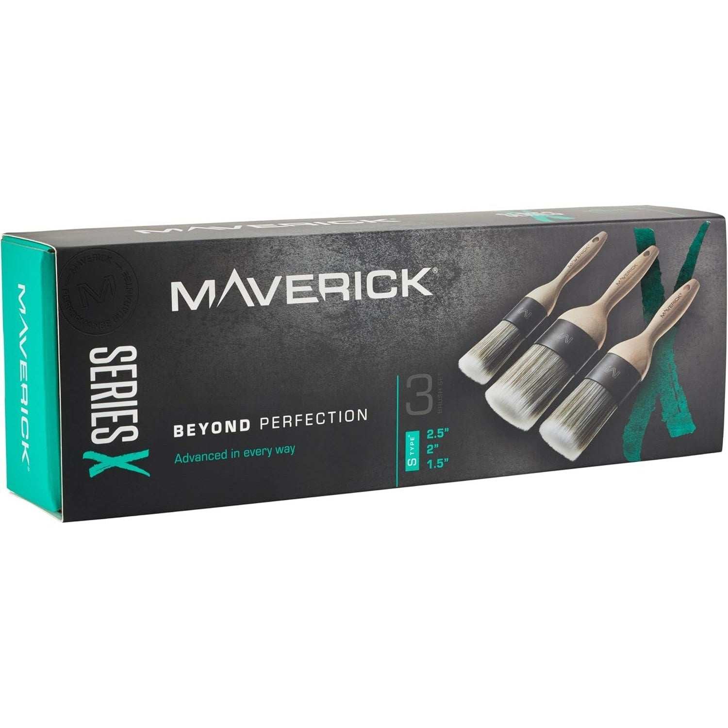 MAVERICK SERIES X PAINT BRUSH SET 3PCE 1.5 2 2.5 INCH