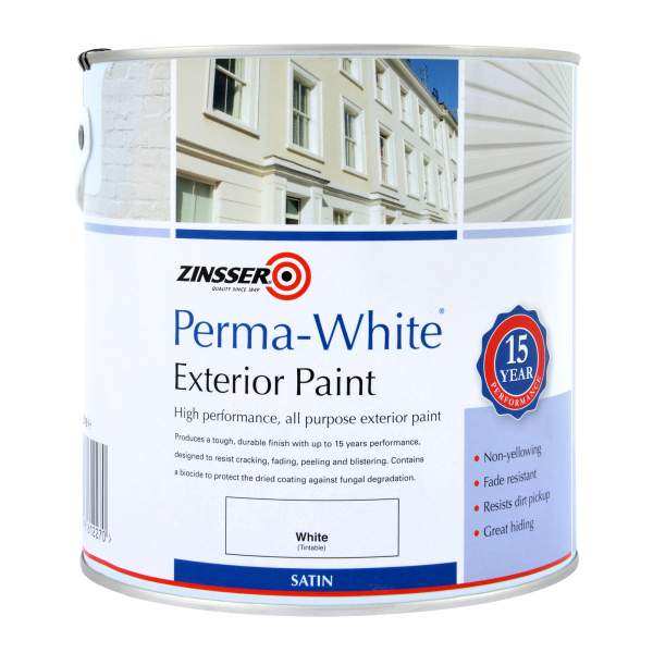 ZINSSER PERMA WHITE EXTERIOR SATIN 2.5L