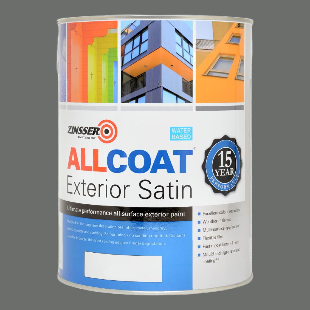 Zinsser Allcoat Exterior Satin Water Based Ral 7005 5L – Paint Stop Limited
