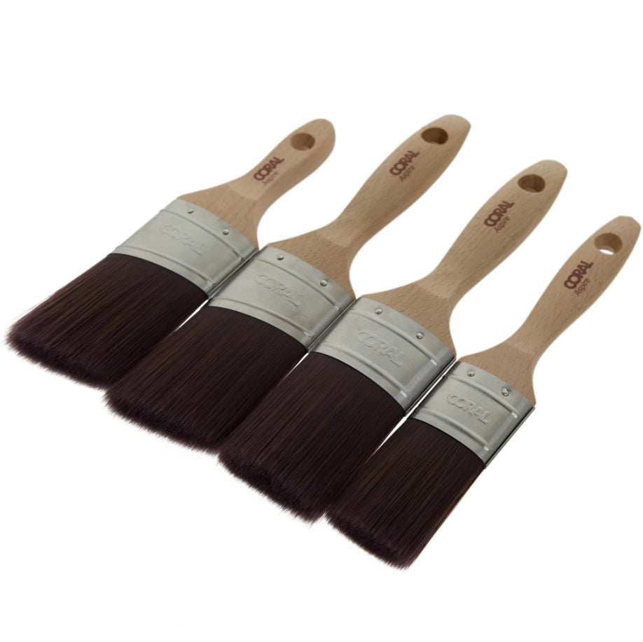 CORAL ASPIRE OVAL PAINT BRUSH SET 4 PIECE