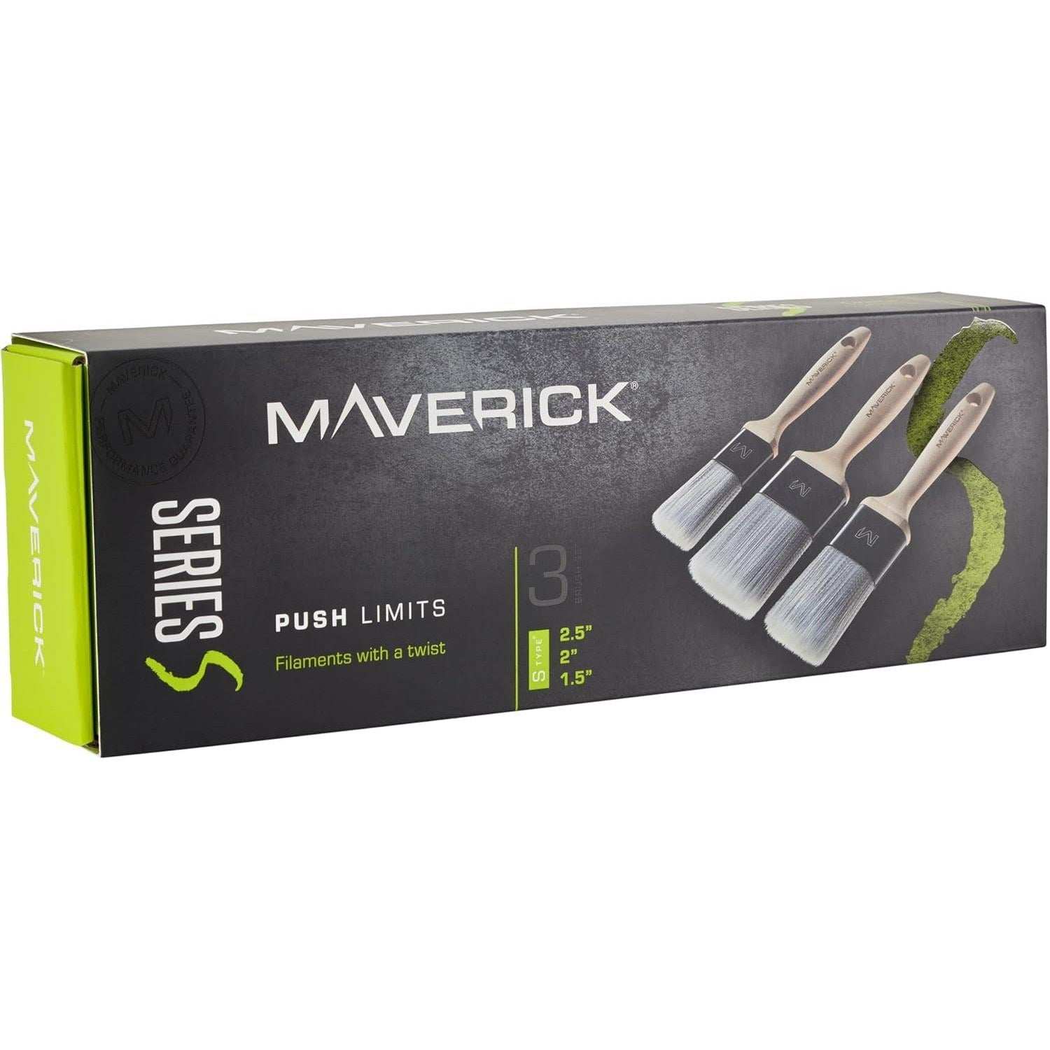 MAVERICK SERIES S PAINT BRUSH SET 3PCE 1.5 2 2.5 INCH