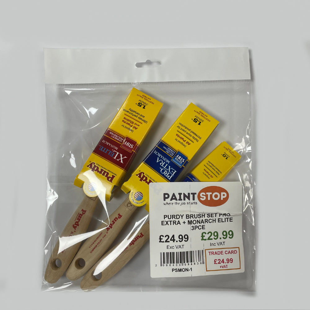 PURDY BRUSH SET PRO EXTRA + MONARCH ELITE 3PCE