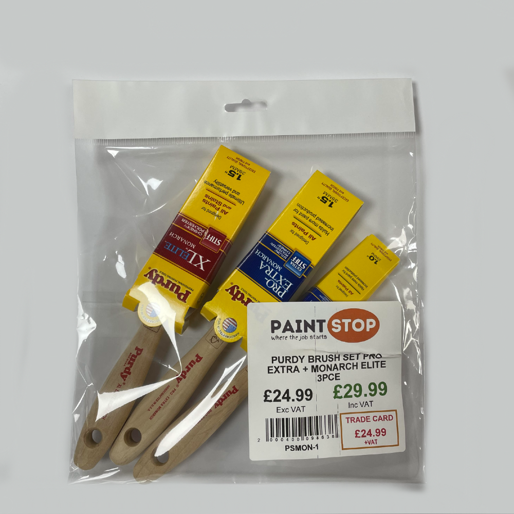 PURDY BRUSH SET PRO EXTRA + MONARCH ELITE 3PCE