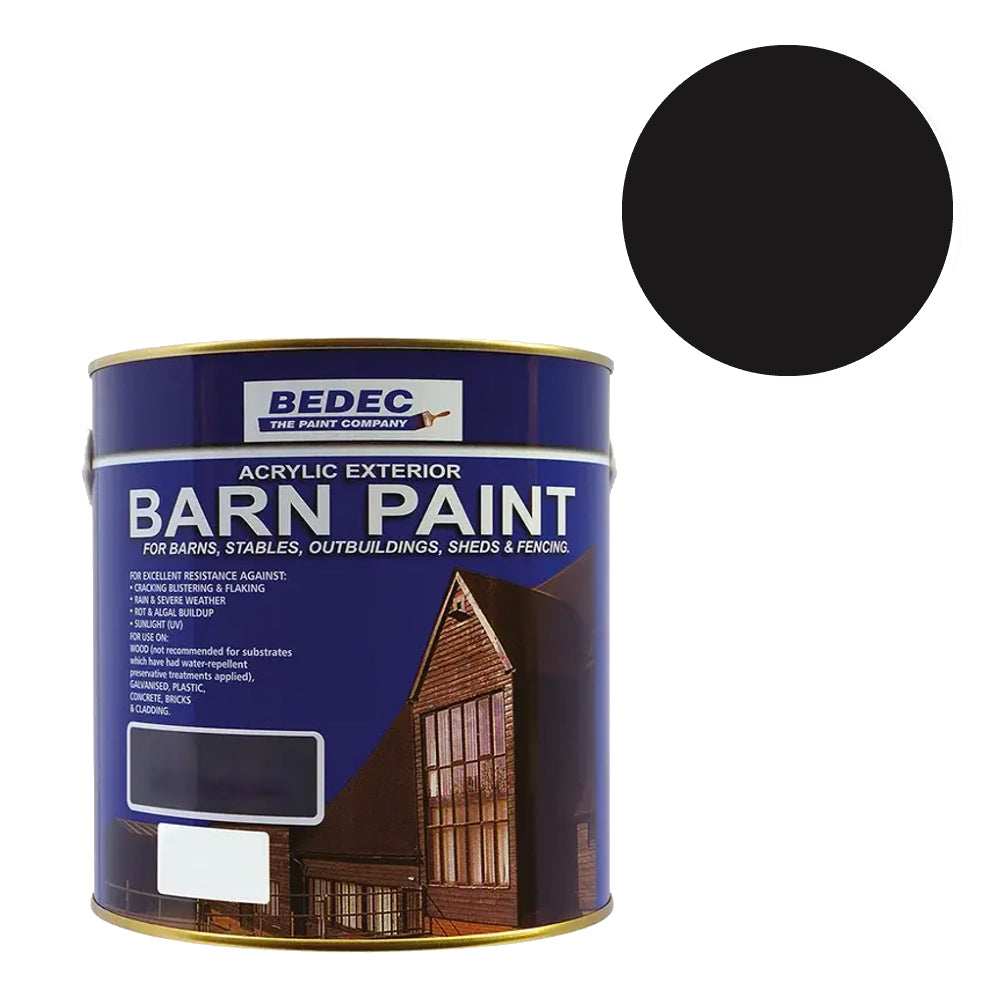 BEDEC BARN PAINT SATIN BLACK 2.5L