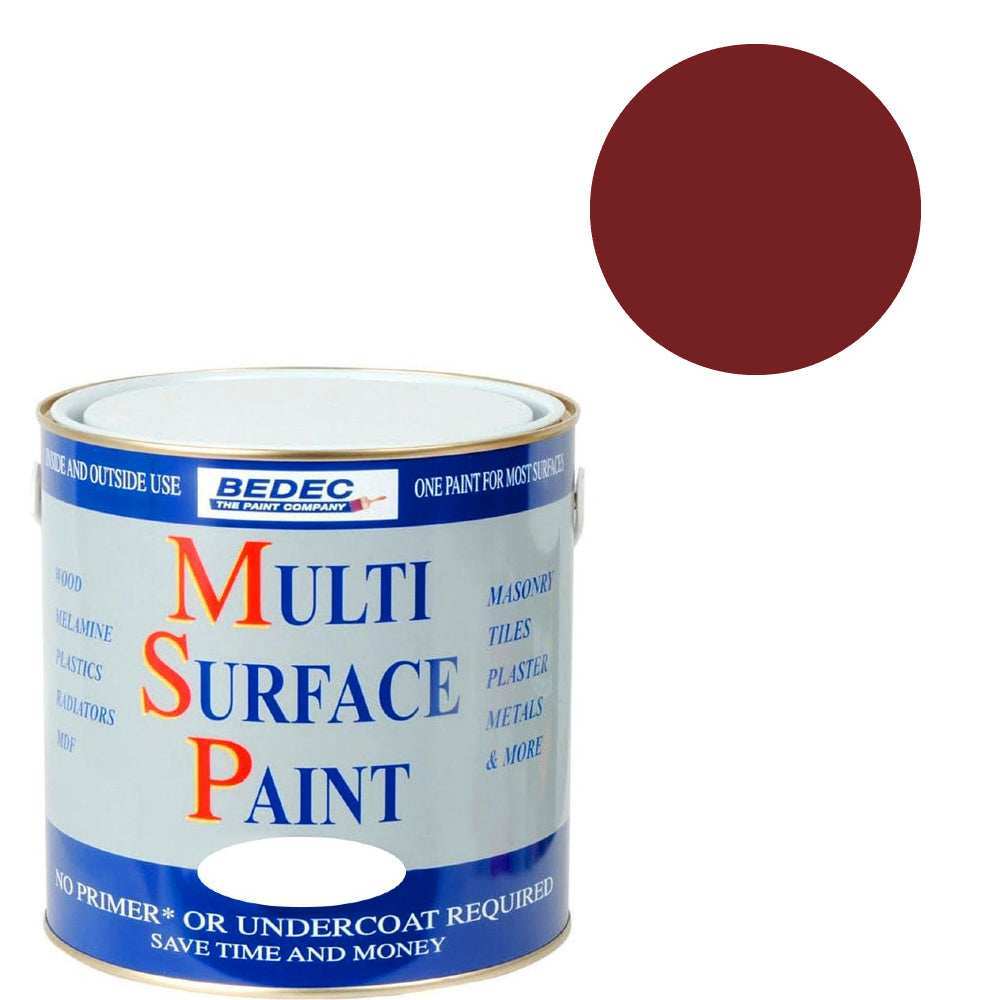 BEDEC MSP MULTI SURFACE PAINT SATIN CLARET 2.5L