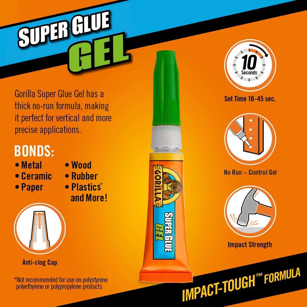 GORILLA SUPERGLUE GEL 2X3GM