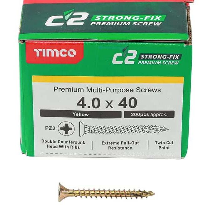 SCREWS CHIPBOARD C2 4.0X40 BOX200