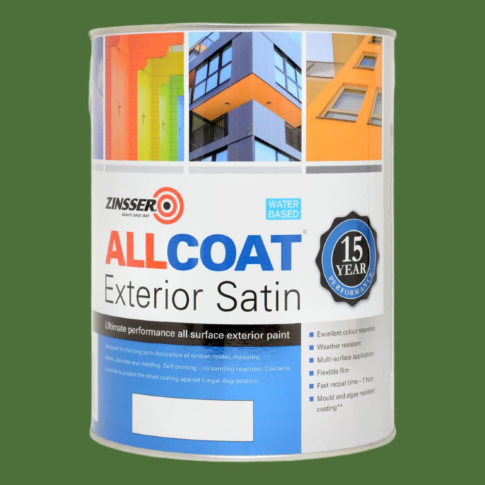 Zinsser Allcoat Exterior Satin Water Based Ral 6010 5L – Paint Stop Limited