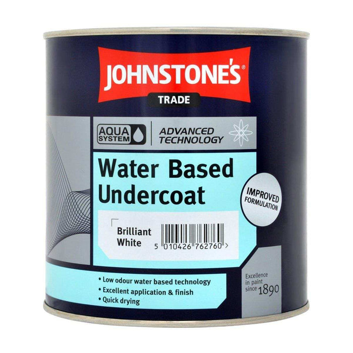 JOHNSTONES AQUA UNDERCOAT BRILLIANT WHITE 1L — Paint Stop Limited