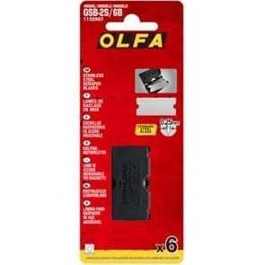 OLFA SATINLESS STEEL SCRAPER BLADES GSB2S/6B