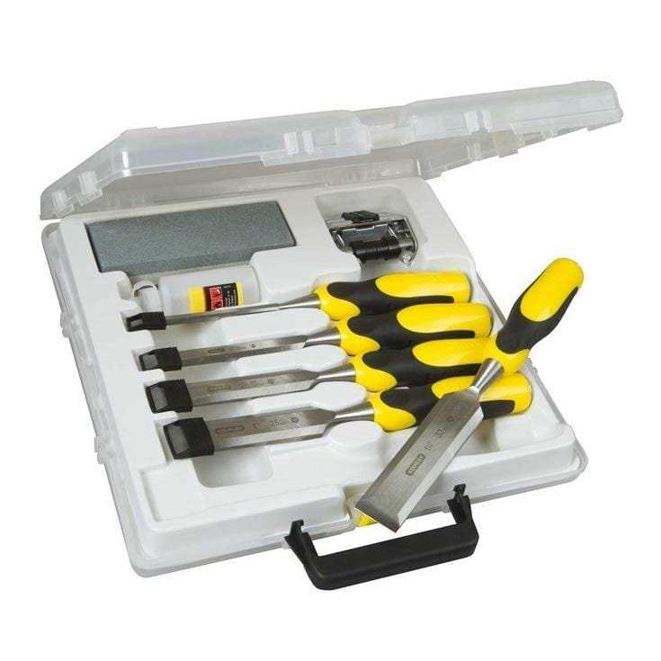 STANLEY DYNAGRIP CHISEL WITH STRIKE CAP SET 5 PIECE + ACCESS