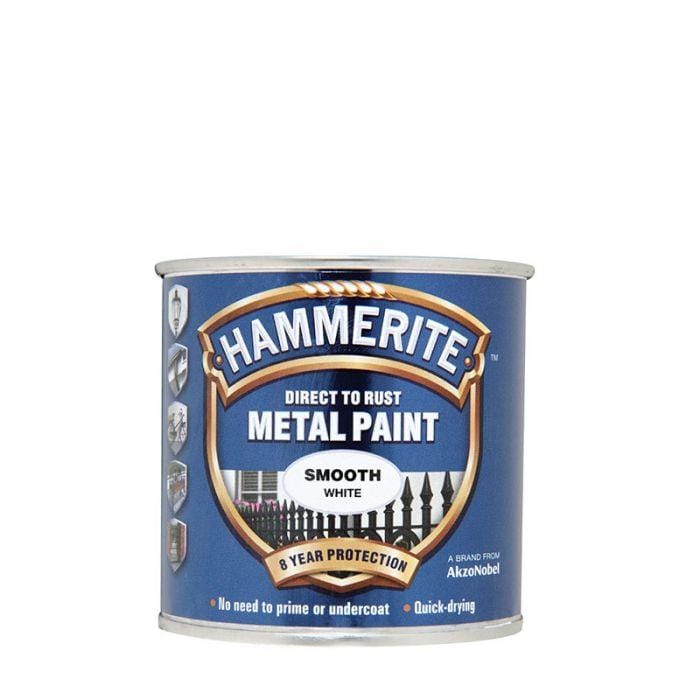 HAMMERITE METAL PAINT SMOOTH WHITE 250ML