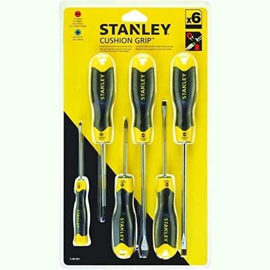 STANLEY SCREWDRIVER SET 6PC CUSHION GRIP