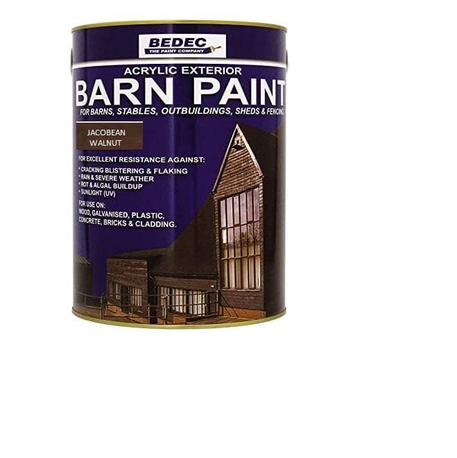 BEDEC BARN PAINT SEMI GLOSS JACOBEAN WALNUT WOODSTAIN 5L — Paint Stop Limited