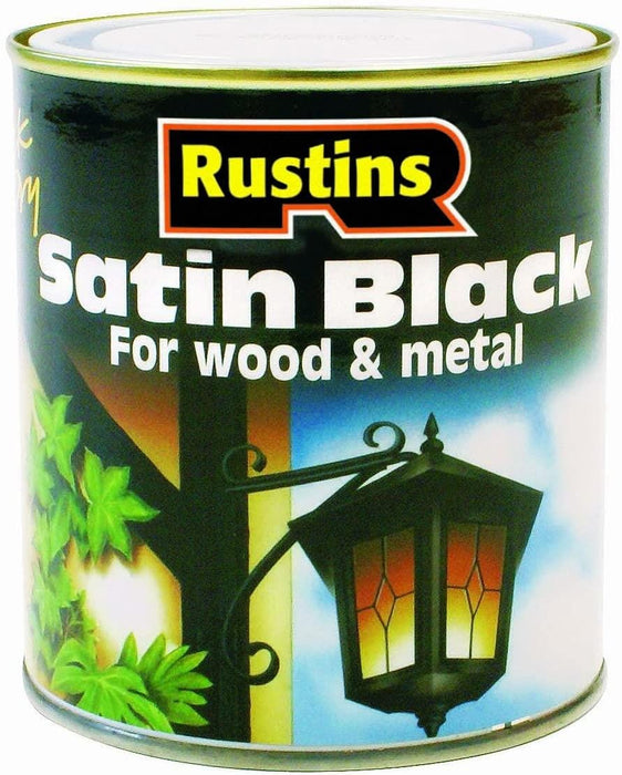 RUSTINS SATIN BLACK 1L