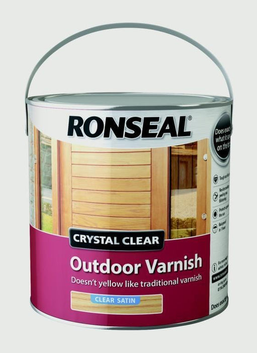 RONSEAL CRYSTAL CLEAR OUTDOOR VARNISH SATIN 2.5L