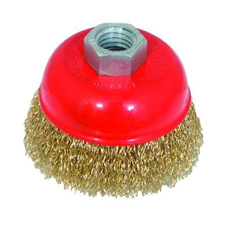 WIRE CUP BRUSH BRASS 75MM