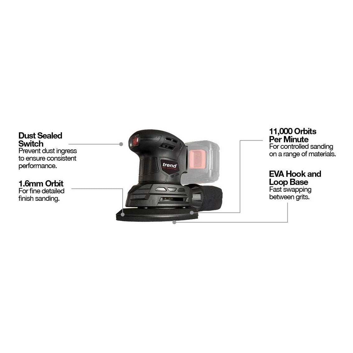 TREND 18V CORDLESS DETAIL SANDER